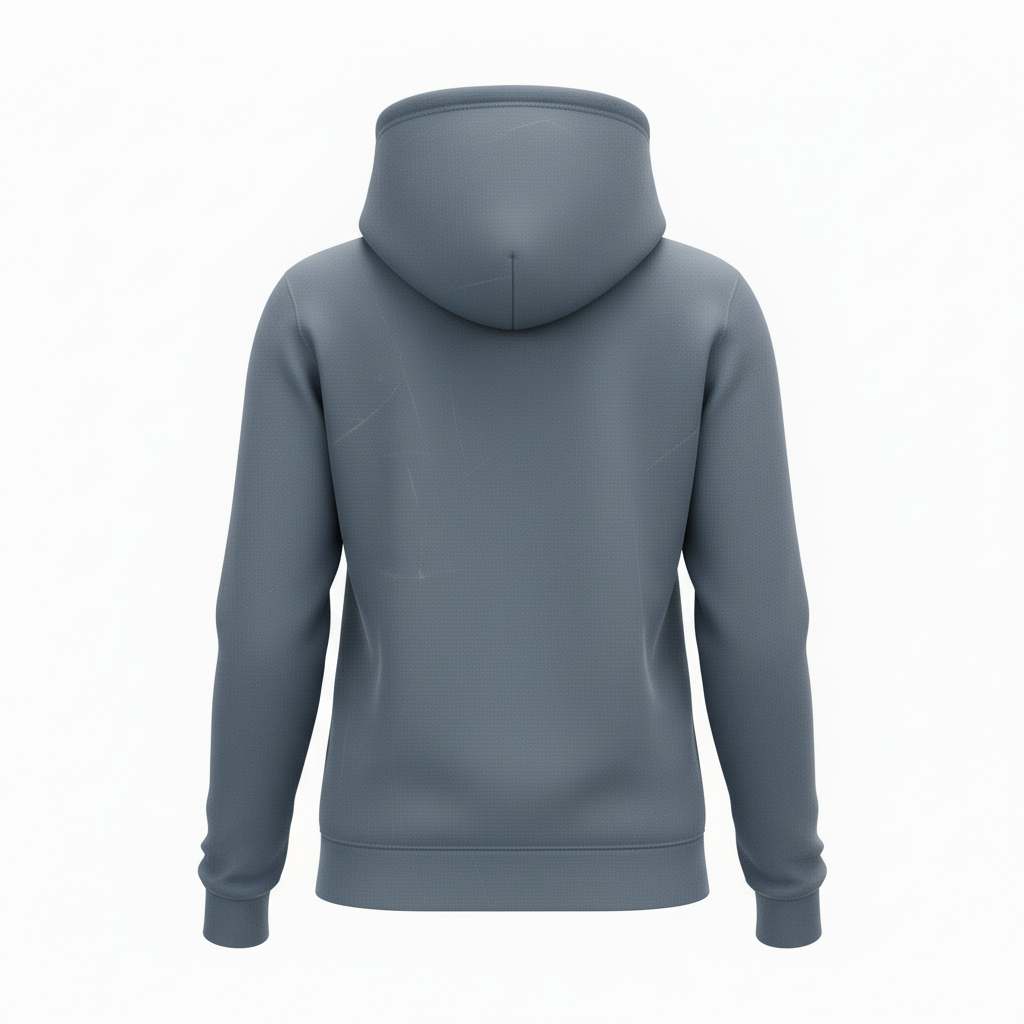 Back view of gray Comfort hoodies with fitted cuffs and hood for casual wear