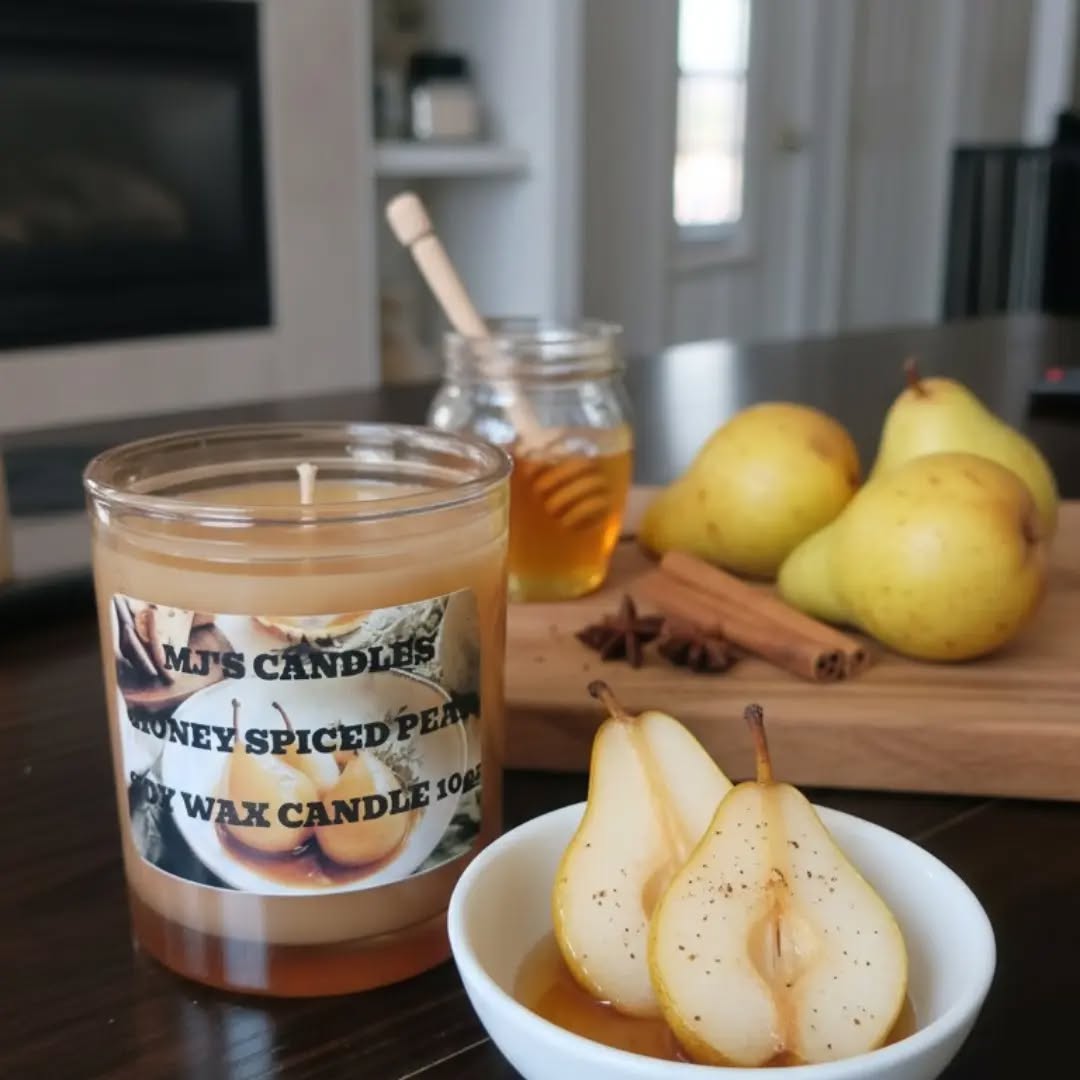 Honey Spiced Pear 10oz Soy Candle