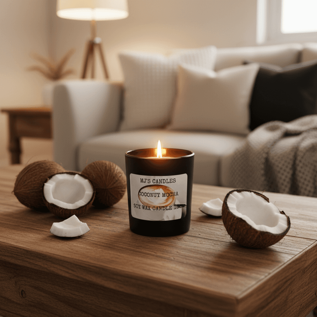 Coconut Mocha 10oz soy candle