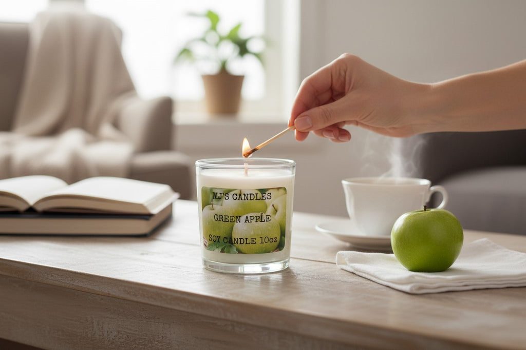 Green Apple soy candle