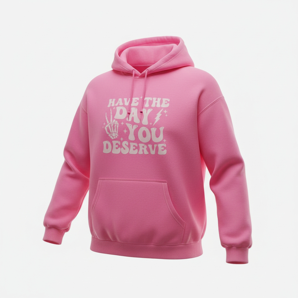 MJ'S CANDLES LLC Pink Motivational Quote Hoodie